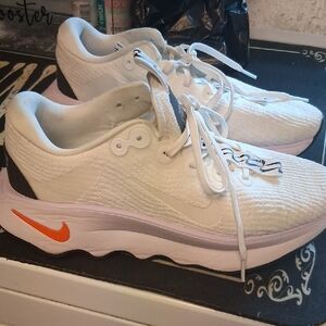 Nike White and Orange Athletic Shoes